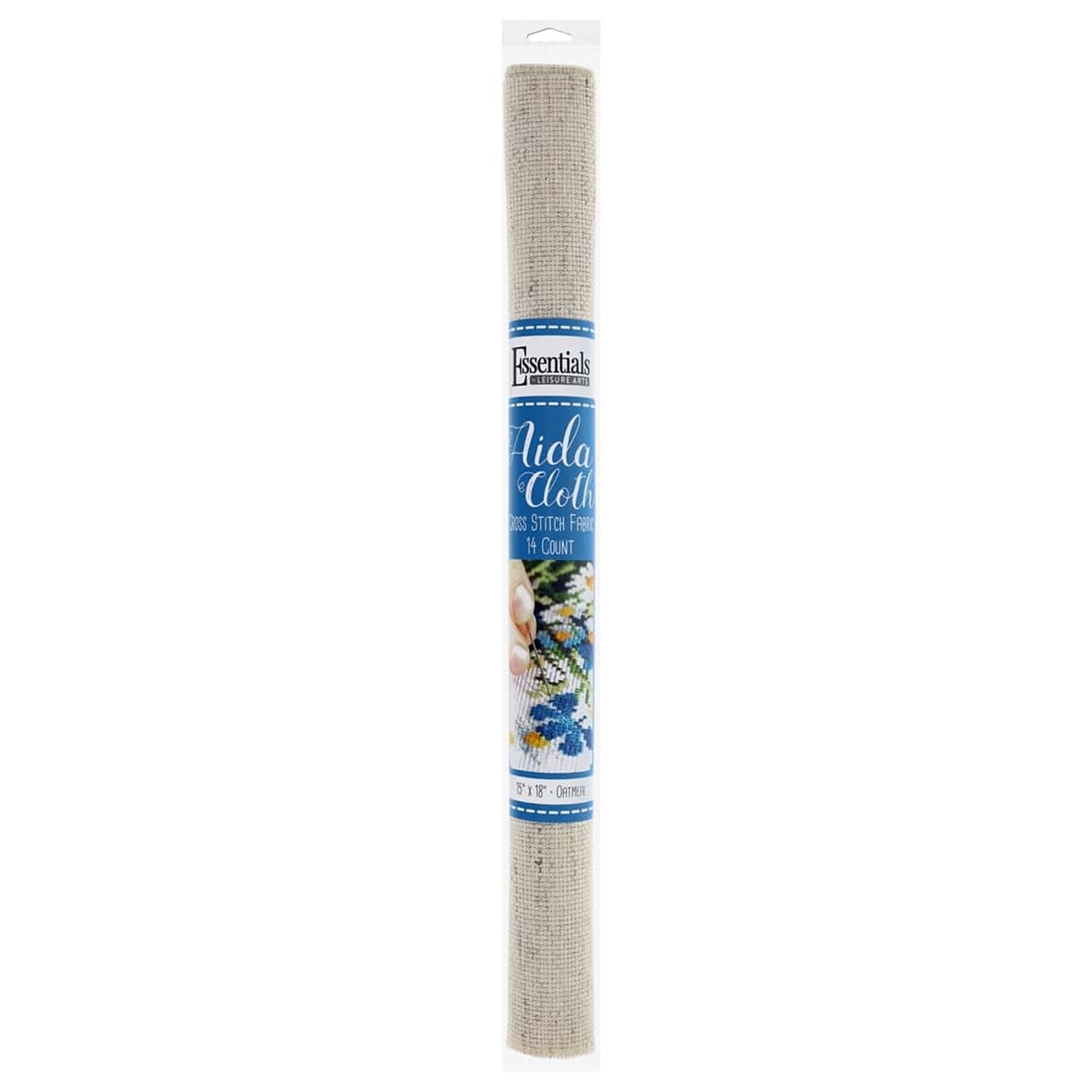 Essentials By Leisure Arts Aida Cloth, 14 Count, Oatmeal, Cross Stitch Fabric, Embroidery Fabric, Cross Stitch Supplies For Crafting, Stitching, And Sewing Projects 15X18